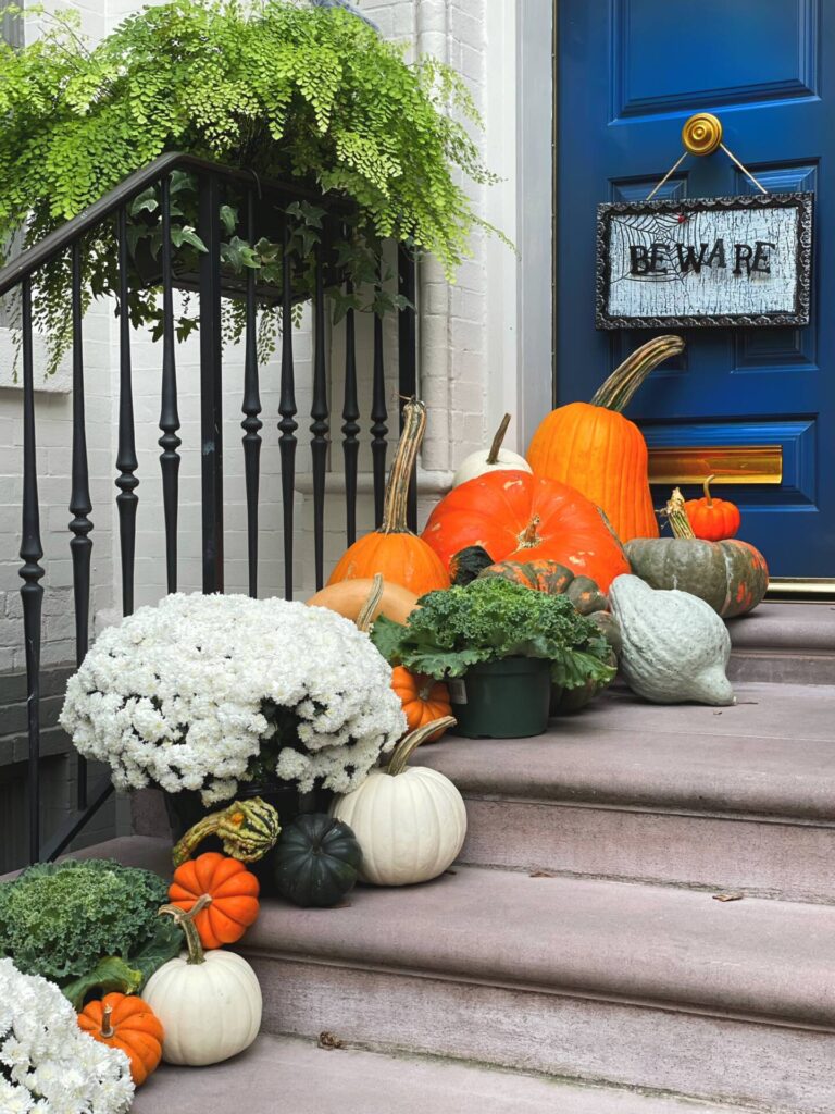 pumpkin spice inspired decor for front porch