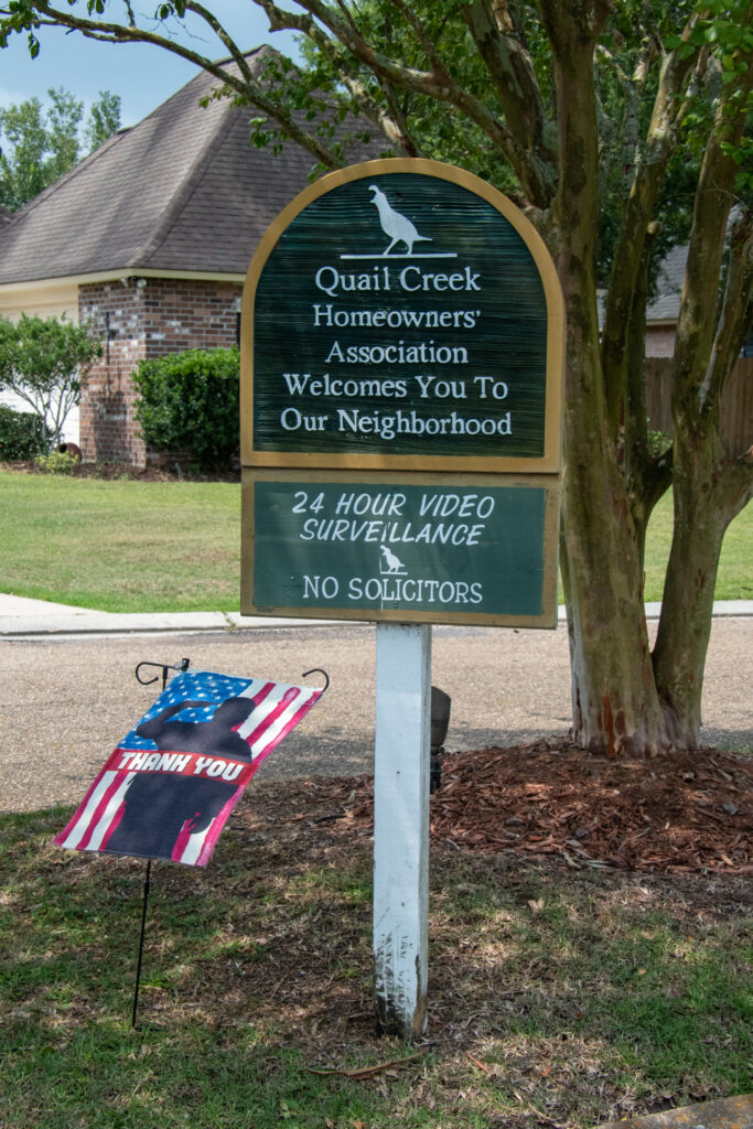 Quail Creek Security Sign
